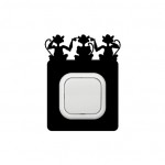 Három majom kapcsoló védőmatrica