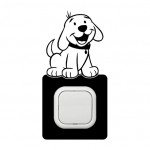 Kutyus szemből kapcsoló védőmatrica