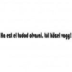 Ha ezt el tudod olvasni túl közel vagy autó matrica