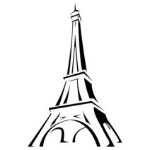 Eiffel torony autó matrica